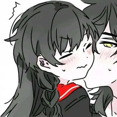 动漫双人情侣头像亲吻情侣图