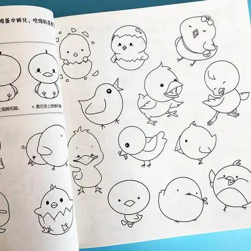 岁幼儿童画画简笔画教程美术培训技法图谱绘画启蒙用书 10 6 3 卡通简