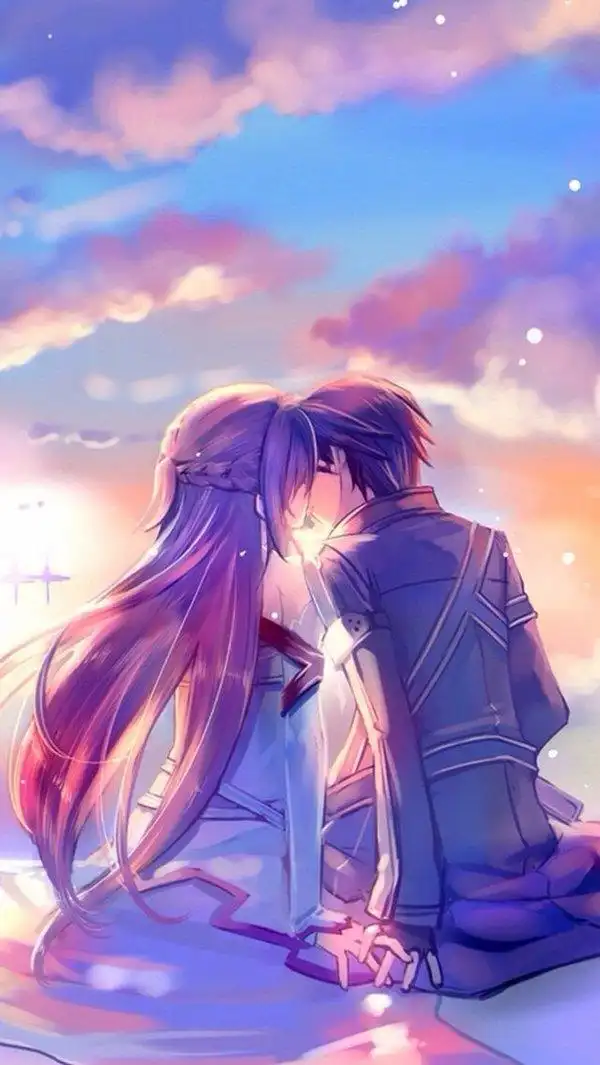 可爱唯美的情侣动漫qq皮肤图片