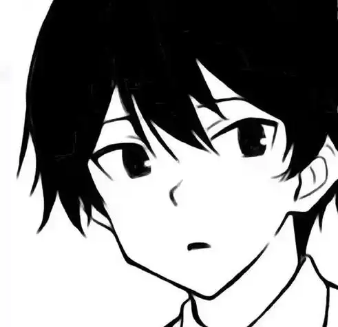 动漫简约干净黑白男生头像