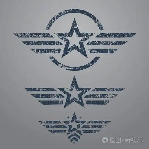 军事样式标志集插画-正版商用图片0aexze-摄图新视界