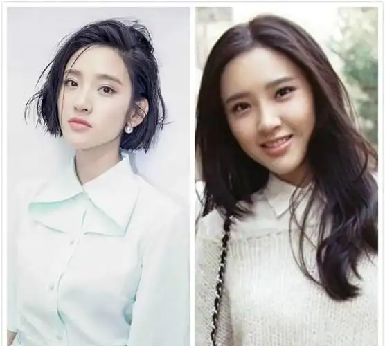 不可否认袁姗姗长得还是挺漂亮的,长发时,妩媚动人;短发时,随意帅气.