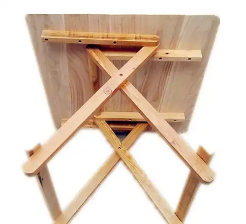 时尚简易实木折叠桌书桌 松木可折叠饭桌餐桌户外便捷实木方桌