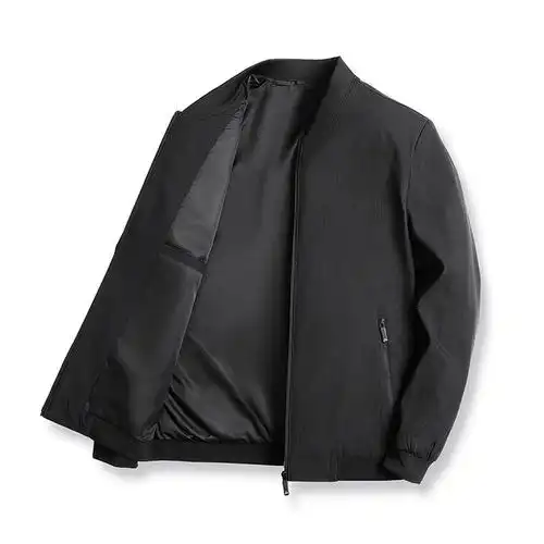 zhua爸爸装立领外套青年男士2024春秋季商务休闲夹克衫中老年男装上衣