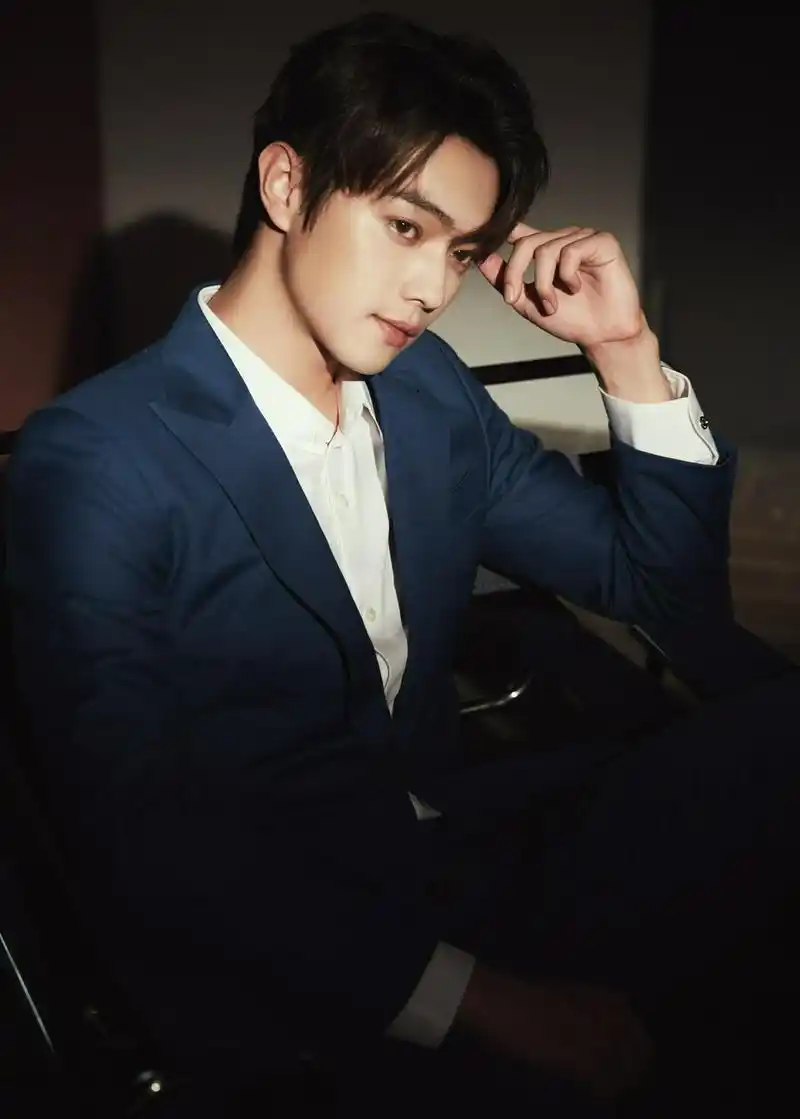 组图:许凯深蓝西装沉稳大气 侧颜优越发型清新俊逸