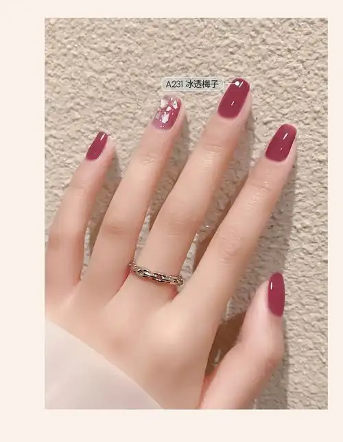 光疗指甲油胶2021年新款流行色秋冬裸色白车厘子酒红美甲专用a002