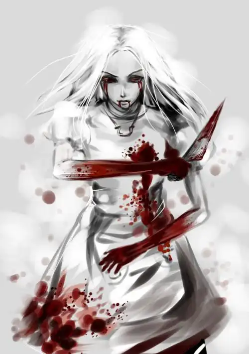 求几张眼睛流血的动漫头像 要阴暗一点的