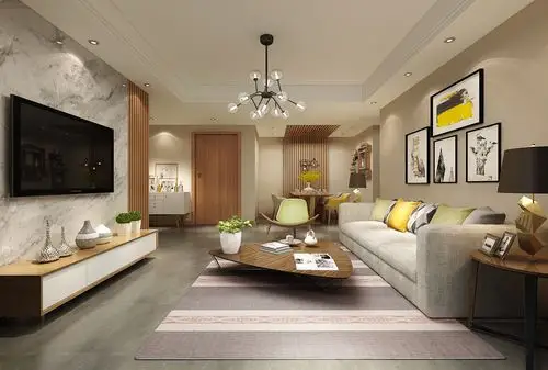 125平现代简约风格装修效果图