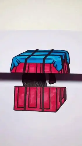 吃鸡空投箱的简笔画法