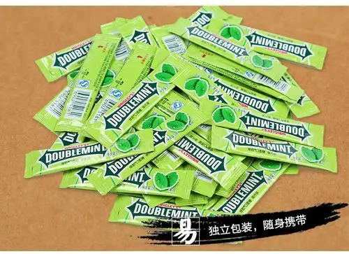 绿箭口香糖100片装袋装单片原味薄荷味正品箭牌糖果餐饮供应批发