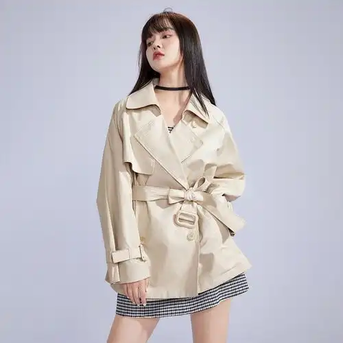 乐町上衣2021春装新款女装宽松松显中长款轻风衣