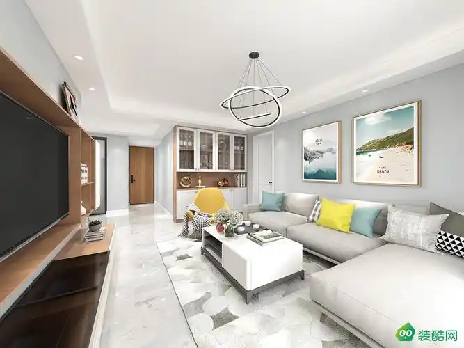 传媒星城120平米现代简约风格_简约四室两厅两卫_装酷网装修效果图