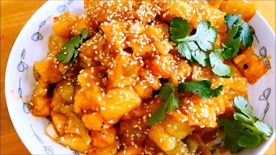 饭店招牌菜脆皮茄子茄子这样做太好吃了看到都要多吃几碗饭