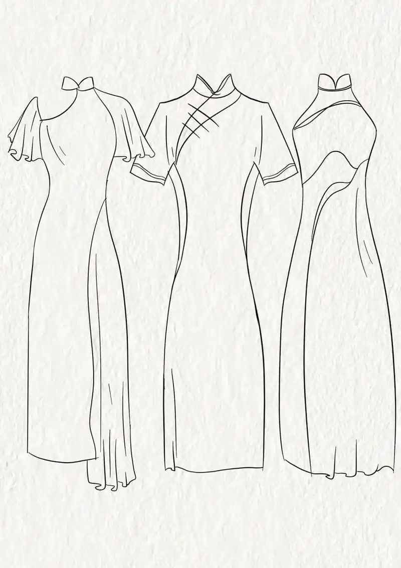 服设 旗袍款式图