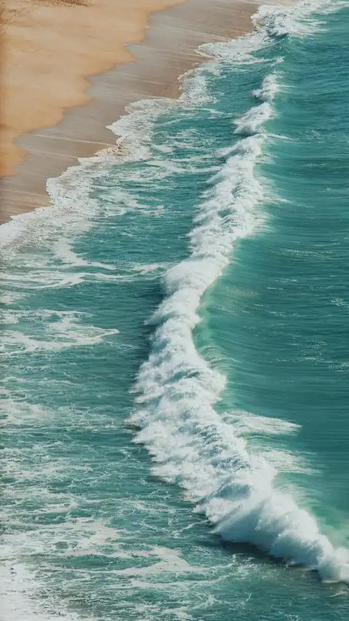 蓝色大海清爽风景摄影