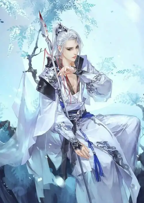 01 白发美男图片-古风美男图集-话本小说网