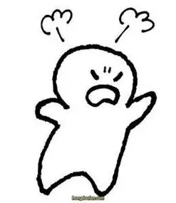 生气的人的简笔画