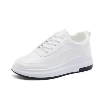 鞋女2018夏秋季新款韩版百搭透气厚底chic街拍学生休闲运动鞋 白色 36