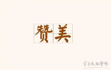 赞美的意思和造句