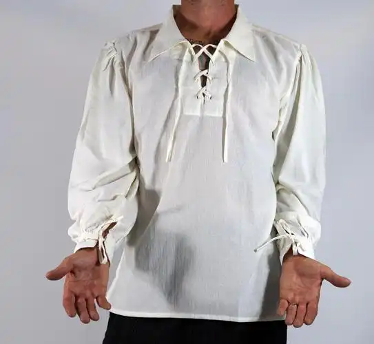 中世纪文艺复兴绑带领口袖口翻领套头衬衫话剧摄影写真cosplay服