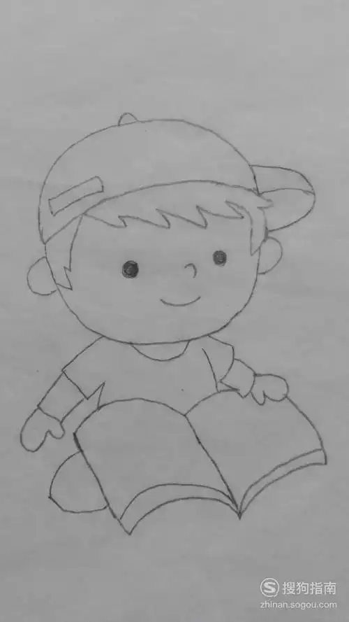 人物简笔画人物简笔画图片大全小男孩简笔画看书的小男孩简笔画
