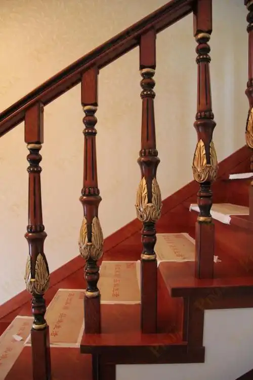 上海实木楼梯室内雕花楼梯纯手工实木楼梯木楼梯