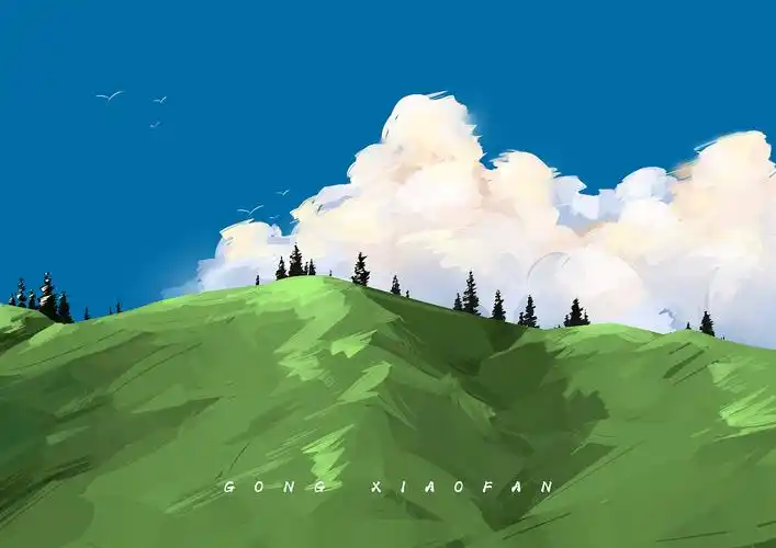 治愈系风景插画