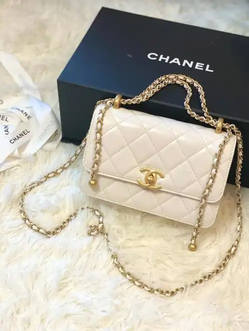 chanel香奈儿早秋双金珠包