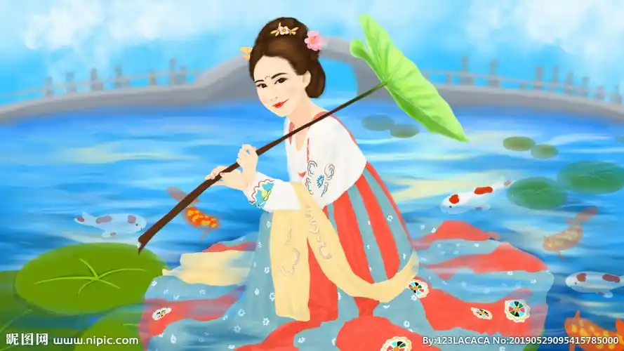 古风美女插画图片