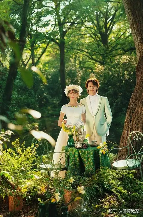完美的森林系婚纱照感谢唯一旅拍