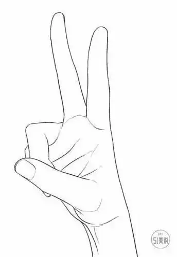 哦耶动作的简笔画