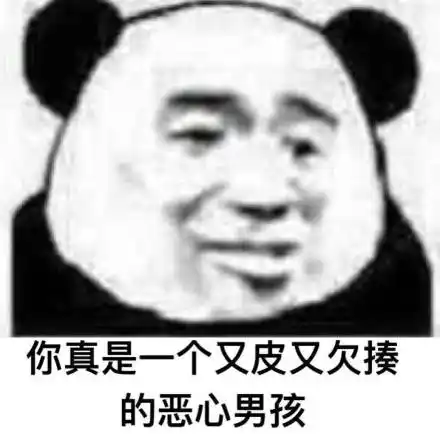 你真是一个又皮又欠揍的恶心男孩 - 日常烦男人系列_熊猫头_烦男人