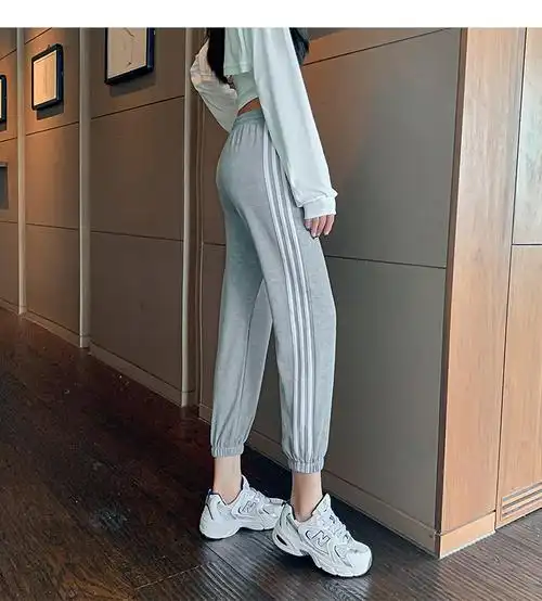 发货说明本次女装批发商品(实拍现货休闲运动裤女2021秋季新款条纹