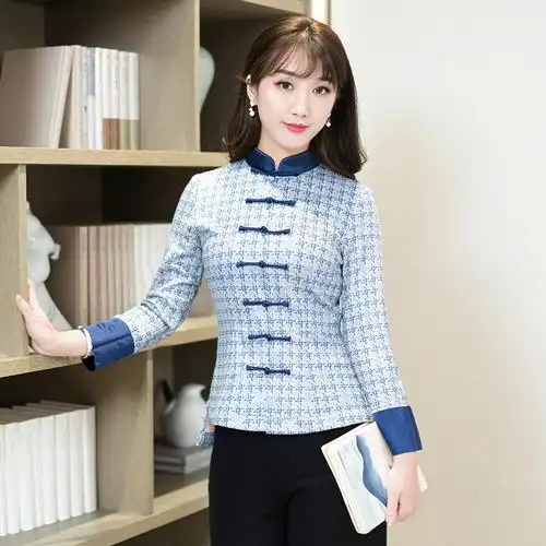 如意风唐装女中国风旗袍式上衣改良汉服茶服时尚复古款中式女装