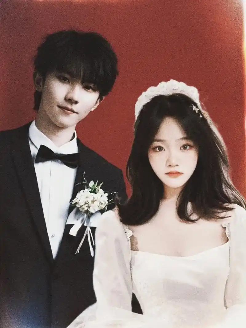 今天和马嘉祺结婚#红底合照 #我们俩 #马嘉祺 #分享照片 - 抖音