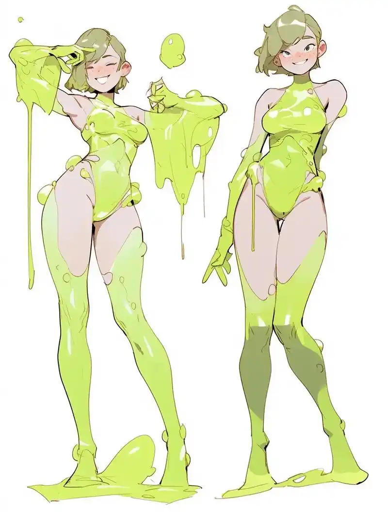 史莱姆女孩.#史莱姆 #史莱姆女孩 #角色设计 #立绘 - 抖音