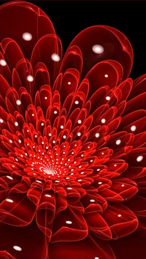 红色光效花朵背景图