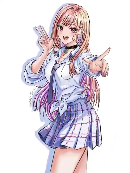 版绘二次元少女头像绘画练习#手绘头像  #画画  #动漫  #绘画  #头像