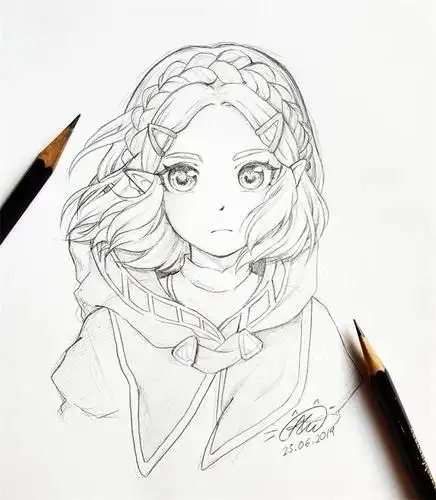 适合新手临摹的动漫人物铅笔稿,超简单,还不收藏吗?