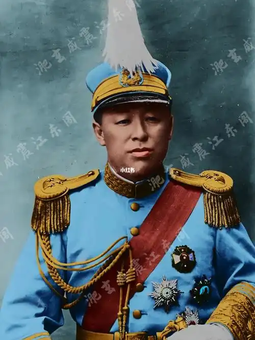 我的上色:图为身穿北洋陆军一等军官大礼服的「东北辅帅」张作相上将