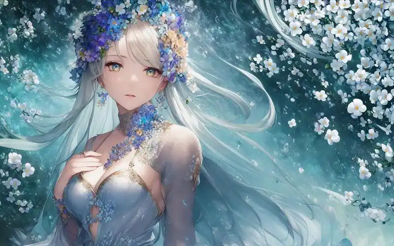 【ai绘画】4k超清 梦幻的粒子光效 二次元少女 桌面壁纸 附图包