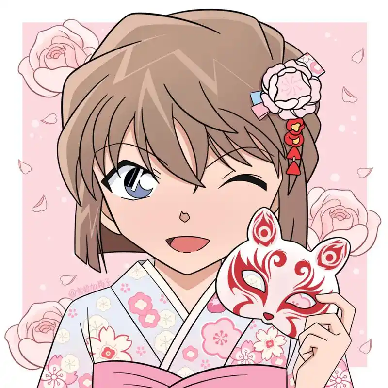 「柯南系列头像」灰原哀动漫头像 9007柯南风头像 今日份穿和服哀