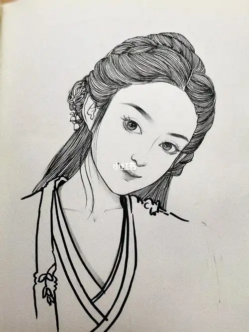 线稿21/100《楚乔传》星儿_绘画_文化_绘画