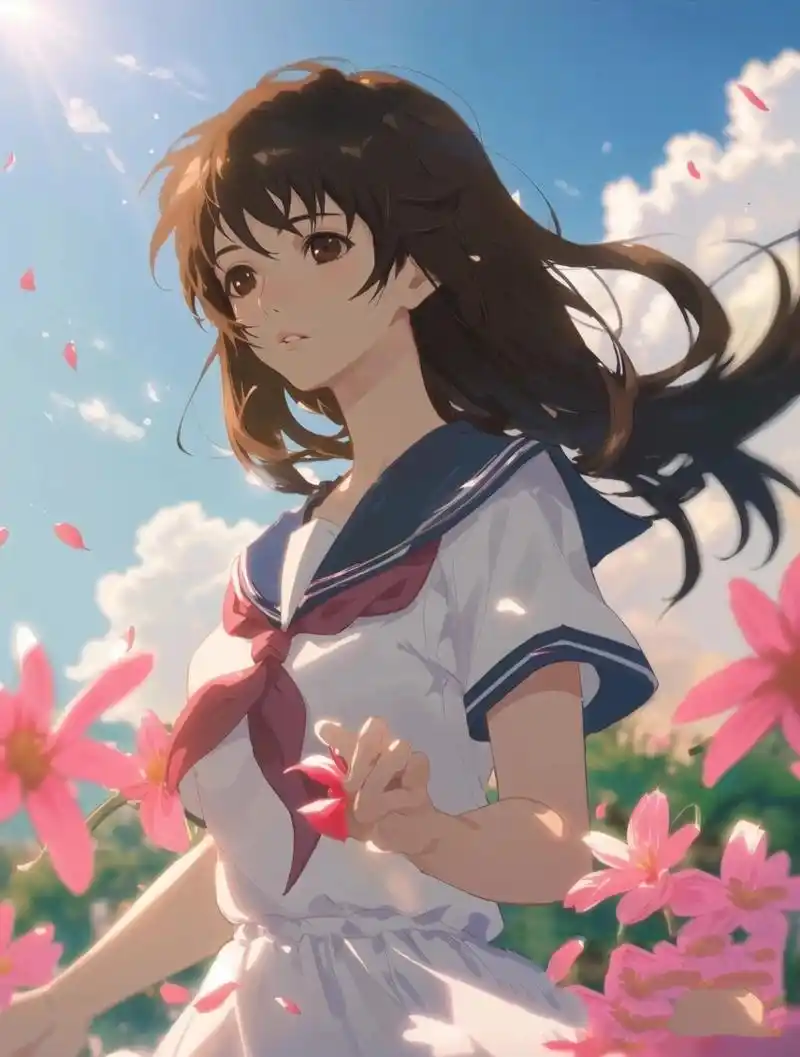 清新校园少女风格新海诚动漫头像壁纸7815 夏日清新校园风,怎么能