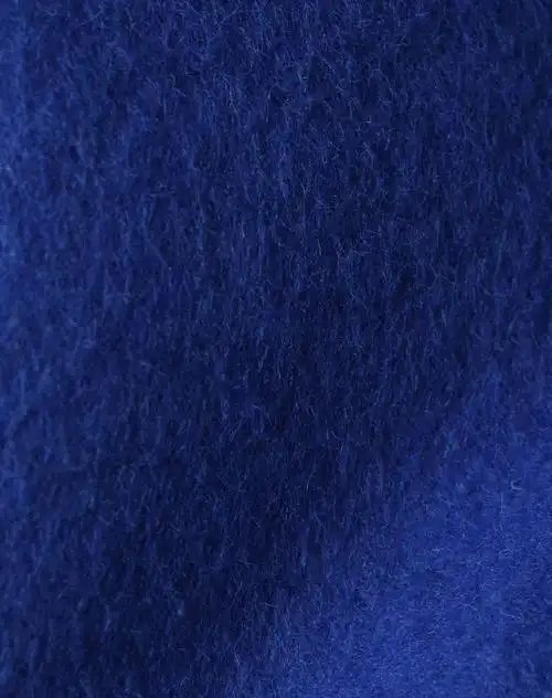 宝蓝优雅廓形羊毛大衣