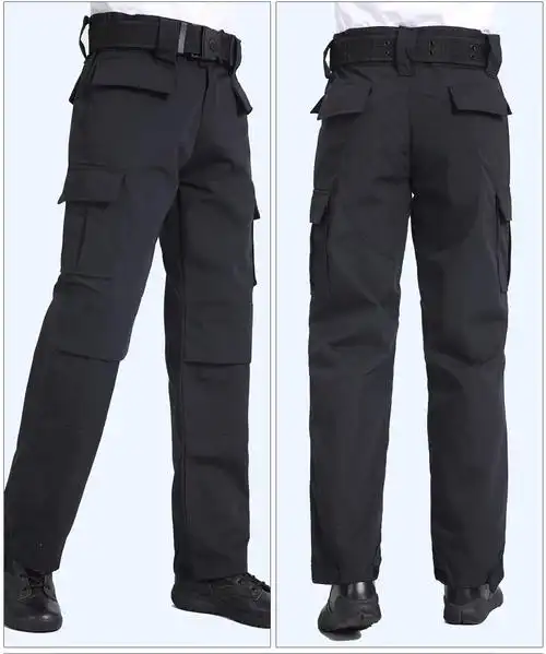野战裤特战作训裤网格保安裤子男黑色作训裤男女夏秋冬季战术执勤裤