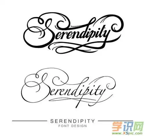 创意花体英文字体设计图片