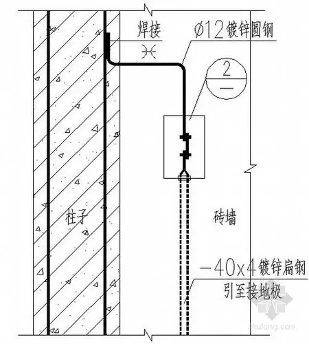 综合楼电气工程防雷接地大样图