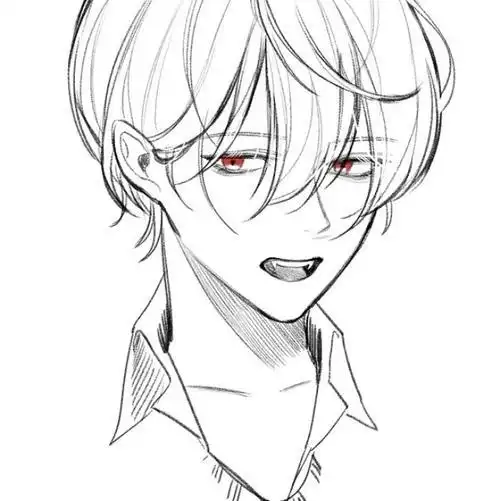 简单头像男生手绘黑白_第3页