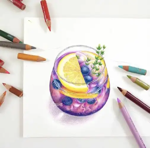 清凉下午茶～彩铅甜品画